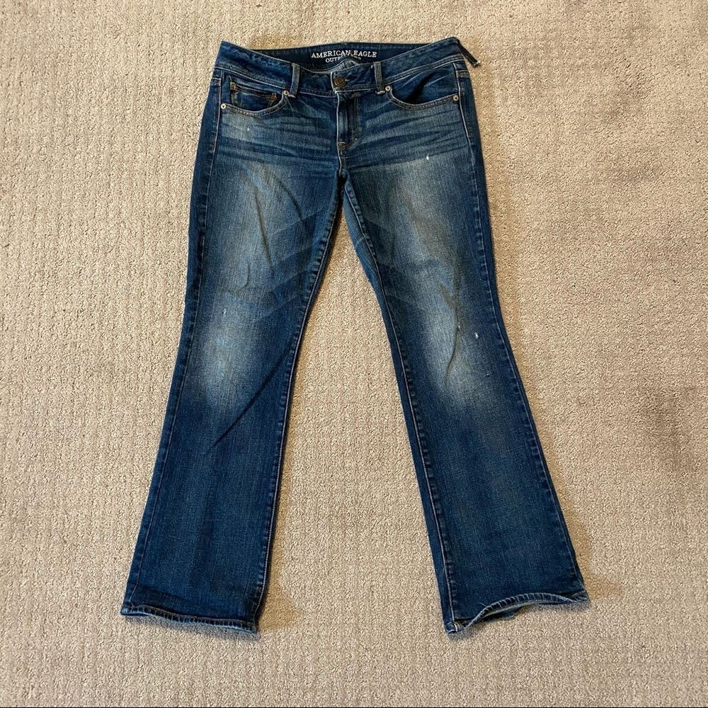 American Eagle kick boot stretch short jeans Sz 10